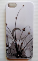 Cover Rigida Per Apple Iphone 5 Con Fantasia e Pietre